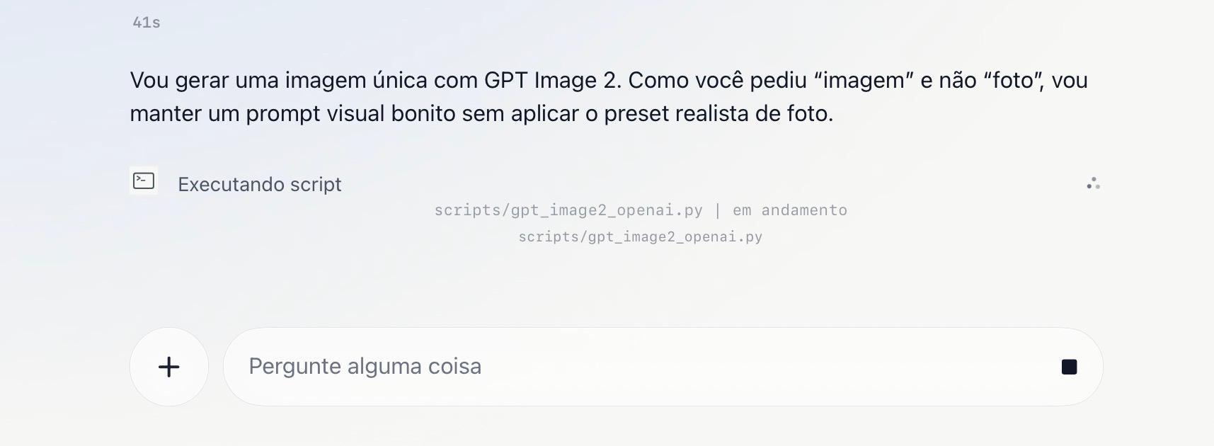 Logs de execução do agente no ChatLP9
