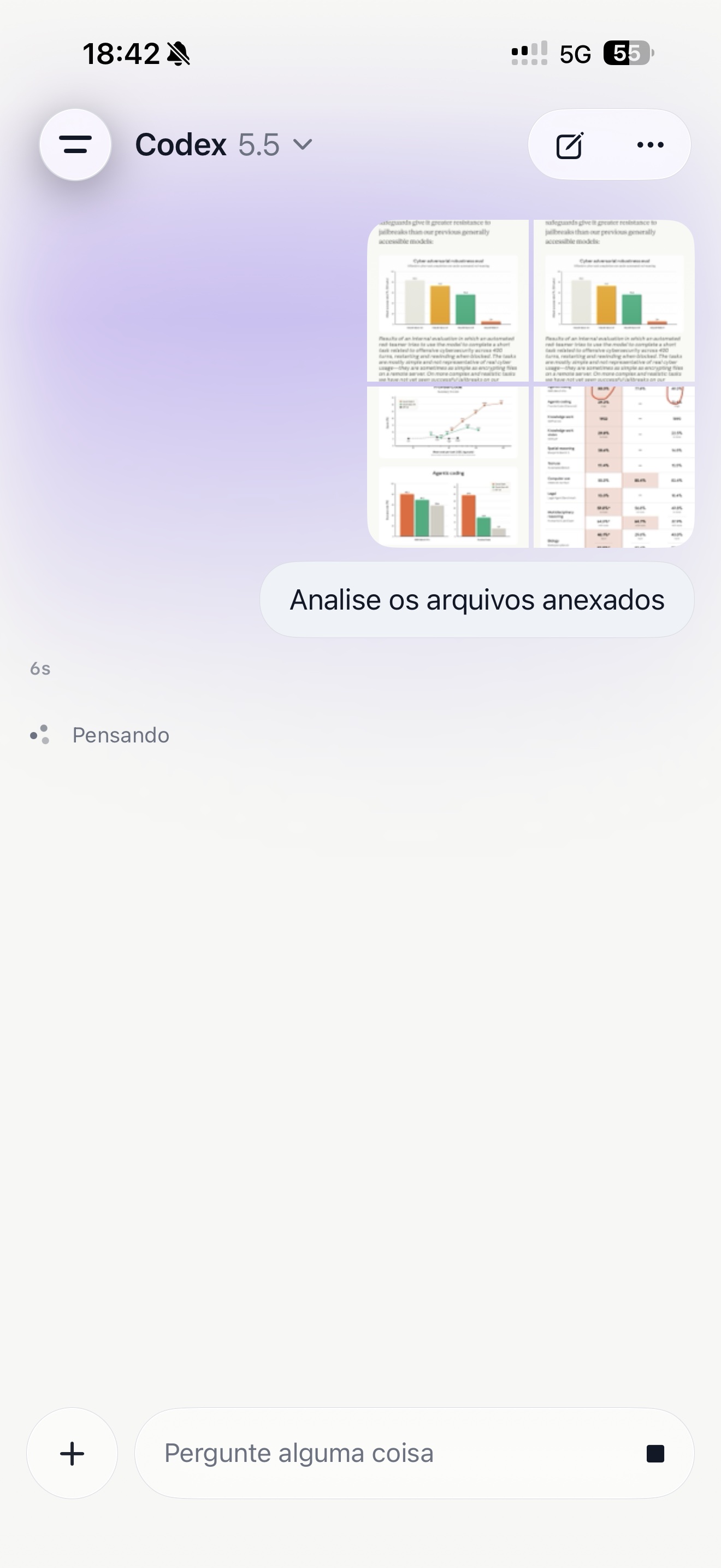 ChatLP9 analisando arquivos anexados