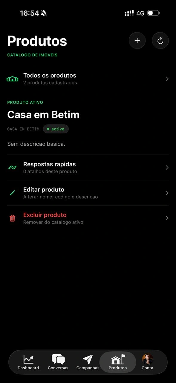 Catálogo de produtos no mAI Negotiator