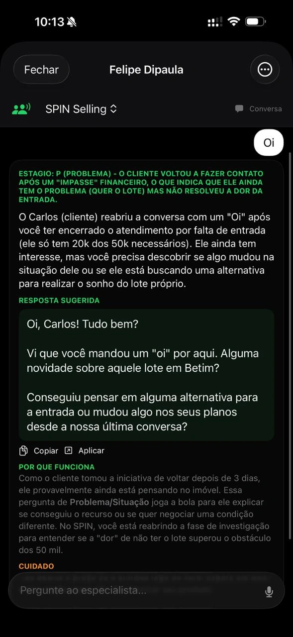Conselho do especialista no mAI Zap